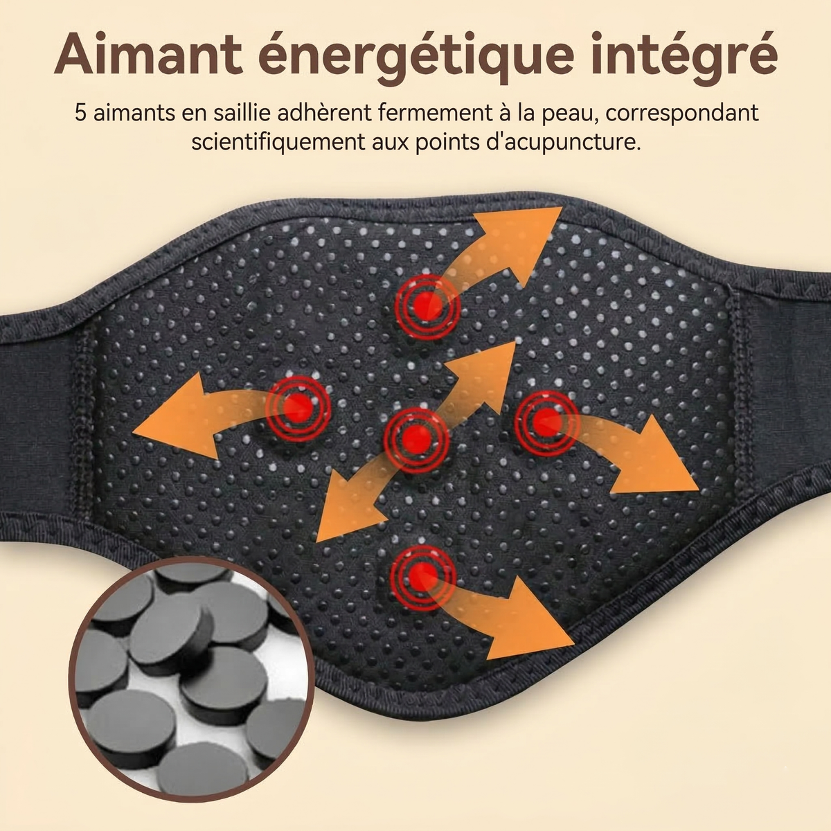 Écharpe Cervicale Auto-Chauffante Tourmaline Noire Adulte